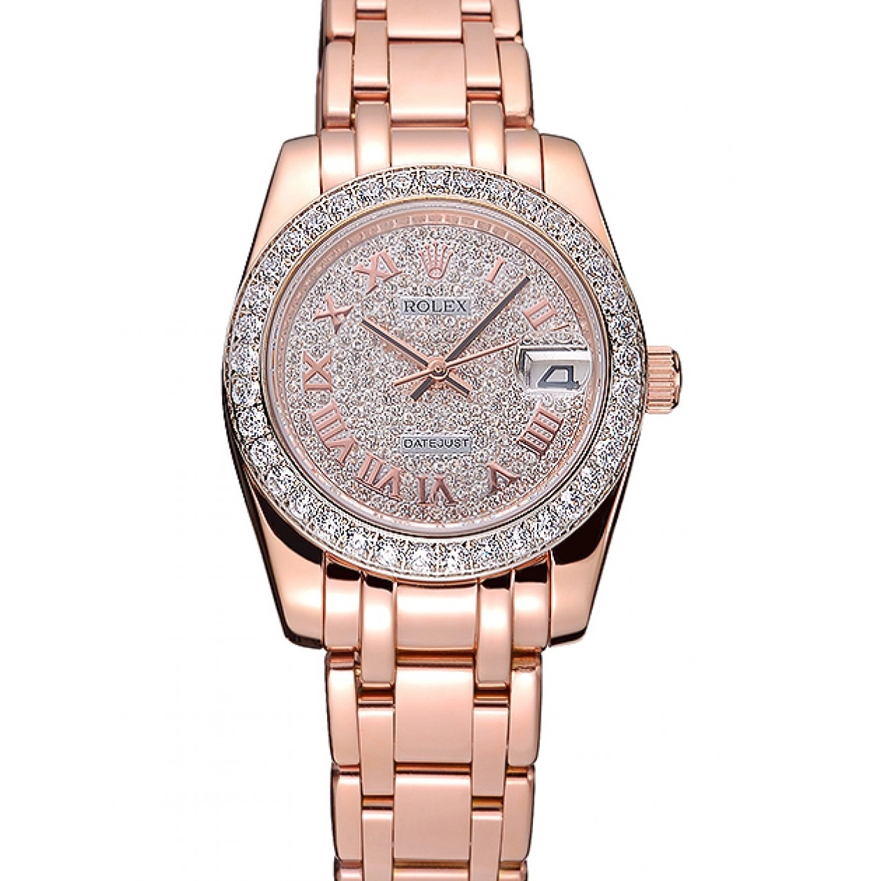 AAA Replica Watches Bracelet Bezel Datejust And Dial Pink Rolex Gold Diamond 622836 Case And 0612